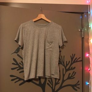 Abercrombie and Fitch Basic Gray Pocket Shirt